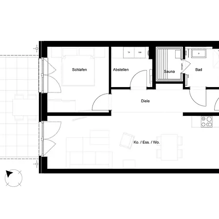 Apartament Dorumer Seestern - Mit Terrasse Und Sauna Dorum