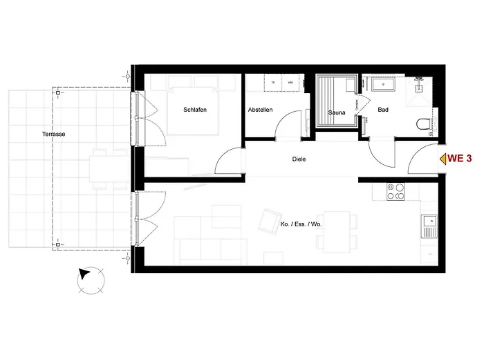 דירה Dorumer Seestern - Mit Terrasse Und Sauna דורום